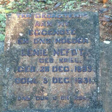 NEFDT Lenie nee KRIEL 1893-1931