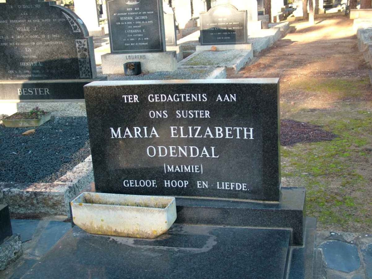 ODENDAL Maria Elizabeth