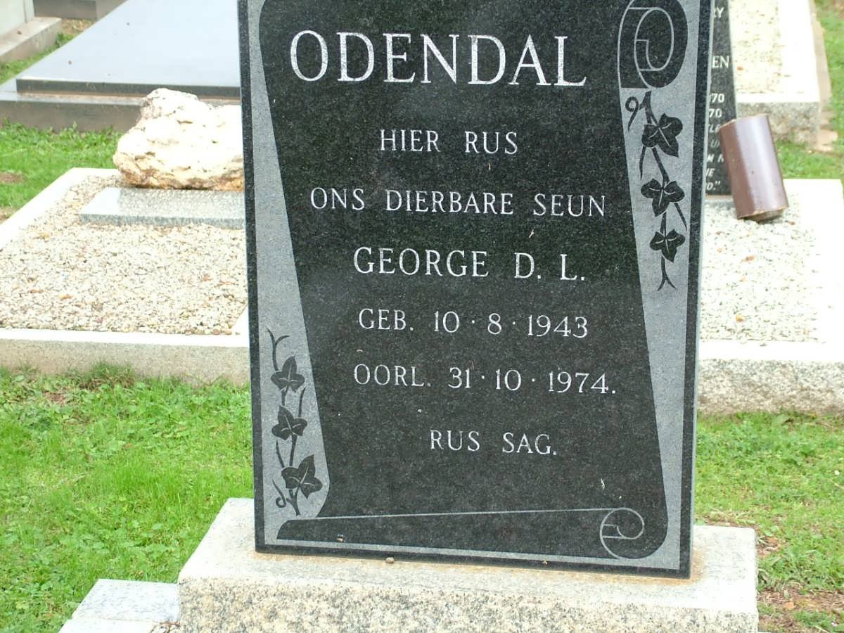 ODENDAL George D.L. 1943-1974