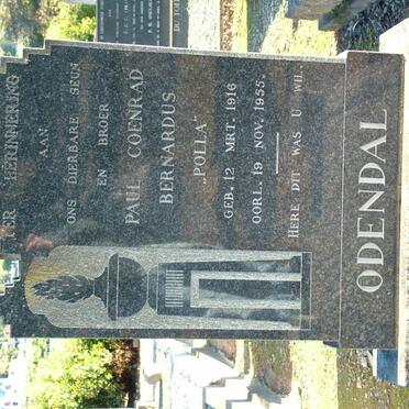 ODENDAL Paul Coenrad Bernardus 1916-1955