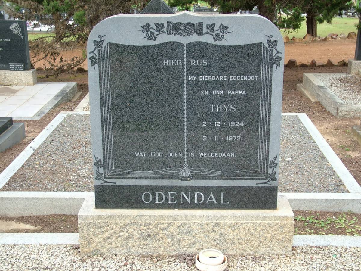 ODENDAL Thys 1924-1972