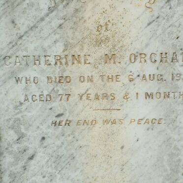 ORCHARD Catherine M. -1912