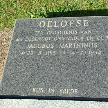 OELOFSE Jacobus Marthinus 1915-1994