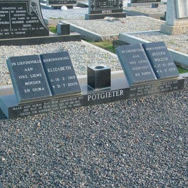 POTGIETER Joseph Willem 1919-1979 &amp; Elizabeth 1919-2005