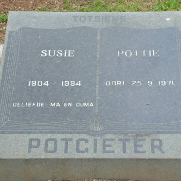 POTGIETER Pottie -1971 &amp; Susie 1904-1994