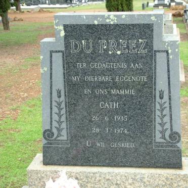 PREEZ Cath, du 1935-1974