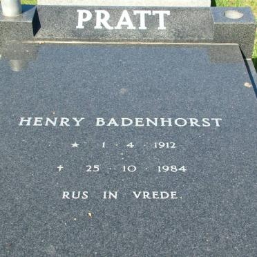 PRATT Henry Badenhorst 1912-1984