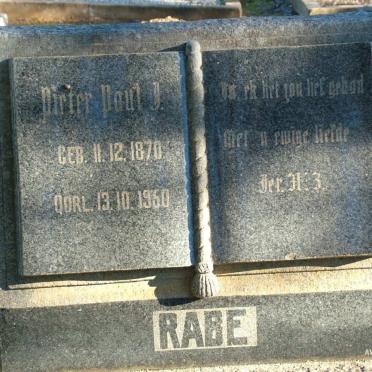 RABE Pieter Paul J. 1870-1950