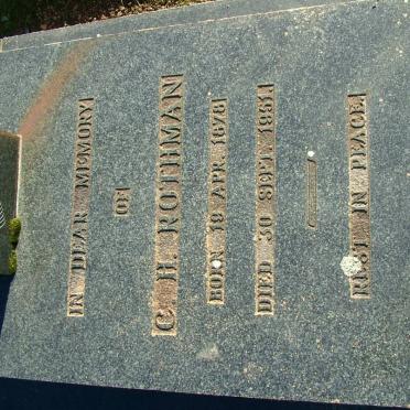 ROTHMAN C.H. 1878-1951