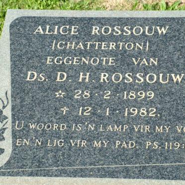 ROSSOUW Alice nee CHATTERTON 1899-1982