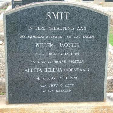 SMIT Willem Jacobus 1894-1964 &amp; Aletta Helena ODENDAAL 1896-1975