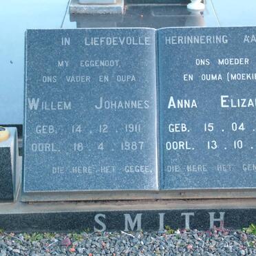SMITH Willem Johannes 1911-1987 &amp; Anna Elizabeth 1918-2003