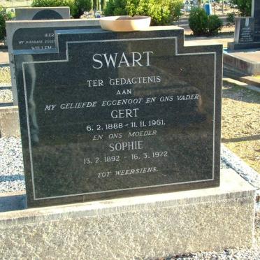 SWART Gert 1888-1961 &amp; Sophie 1892-1972