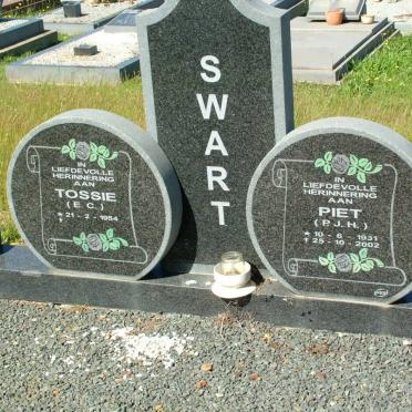 SWART P.J.H. 1931-2002 &amp; E.C. 1954-