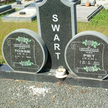 SWART P.J.H. 1931-2002 &amp; E.C. 1954-