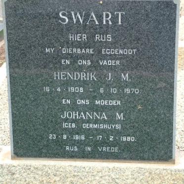SWART Hendrik J.M. 1908-1970 &amp; Johanna M. GERMISHUYS 1916-1980