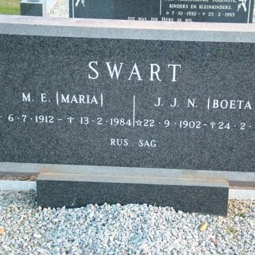 SWART J.J.N. 1902-1982 &amp; M.E. 1912-1984