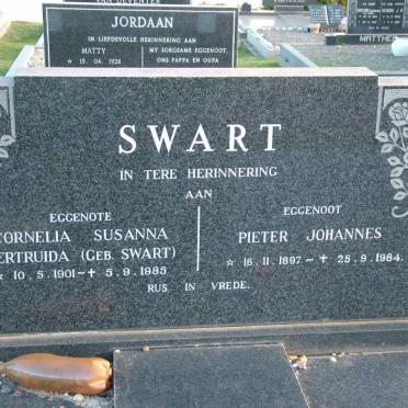 SWART Pieter Johannes 1897-1984 &amp; Cornelia Susanna Gertruida SWART 1901-1985