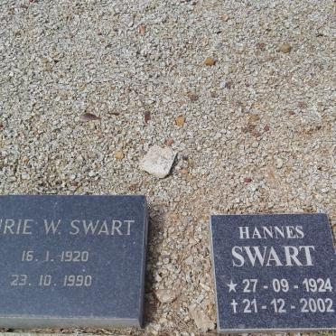 SWART Hannes 1924-2002 &amp; Marie W. 1920-1990