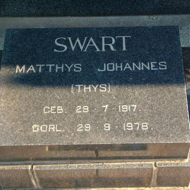 SWART Matthys Johannes 1917-1978