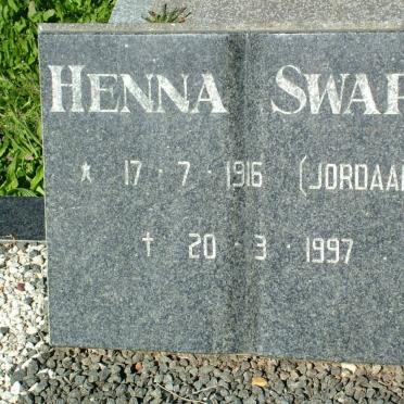 SWART Henna nee JORDAAN 1916-1997