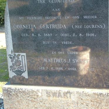 SWART Mattheus J. 1886-1957 &amp; Cornelia Gertruida LOURENS 1882-1956