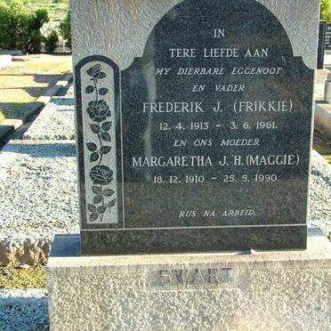 SWART Frederik J. 1913-1961 &amp; Margaretha J.H. 1910-1990