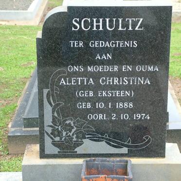 SCHULTZ Aletta Christina nee EKSTEEN 1888-1974