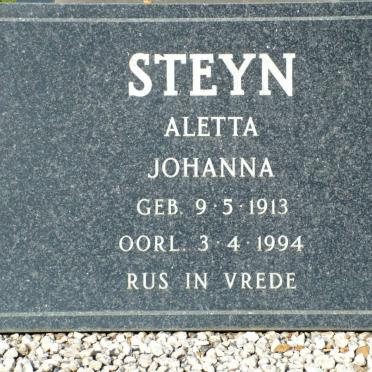 STEYN Aletta Johanna 1913-1994