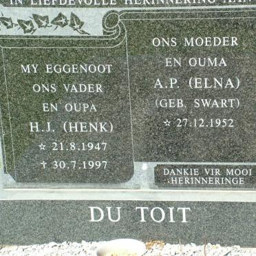 TOIT H.J., du 1947-1997 &amp; A.P. SWART 1952-