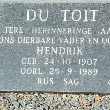 TOIT Hendrik, du 1907-1989