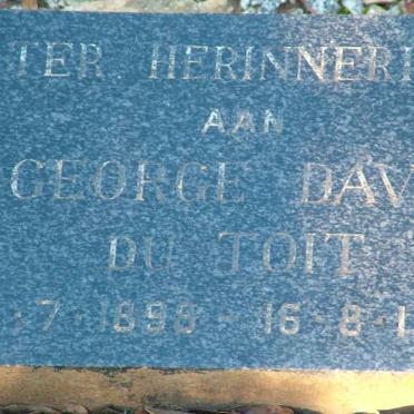 TOIT George David, du 1898-1964