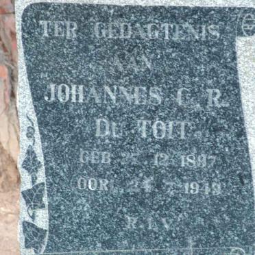 TOIT Johannes C.R., 1897-1949