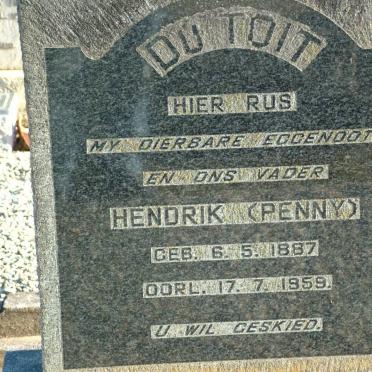 TOIT Hendrik, du 1887-1959