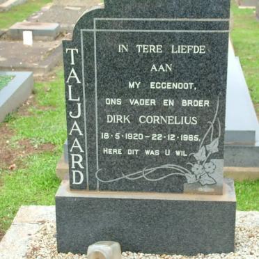 TALJAARD Dirk Cornelius 1920-1965