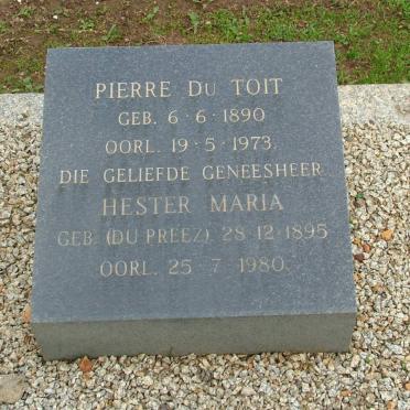 TOIT Pierre, du 1890-1973 &amp; Hester Maria DU PREEZ 1895-1980