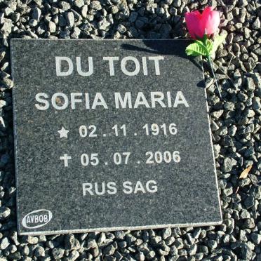 TOIT Sofia Maria, du 1916-2006
