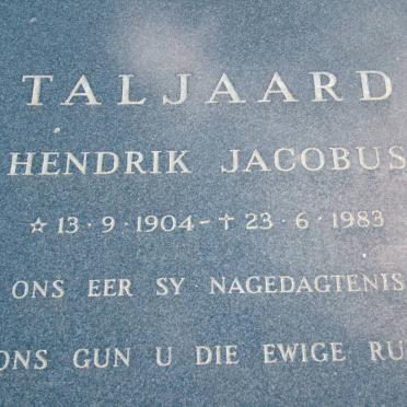 TALJAARD Hendrik Jacobus 1904-1983