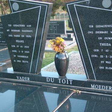 TOIT Frans, du 1920-1989 &amp; Theda 1926-2010