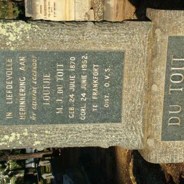 TOIT Loutjie M.H., du 1870-1952