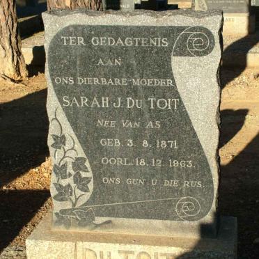 TOIT Sarah, du nee VAN AS 1871-1963