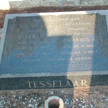 TESSELAAR Johannes J. 1883-1963 &amp; Ellen S.M. UNGERLY 1893-1978