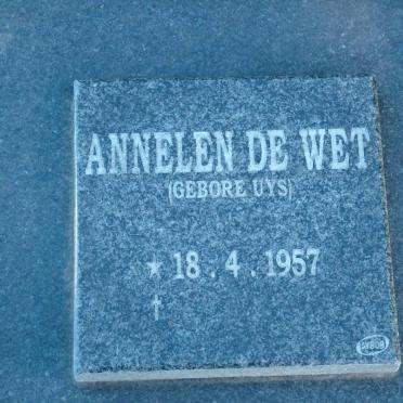 WET Annelen, de nee UYS 1957-