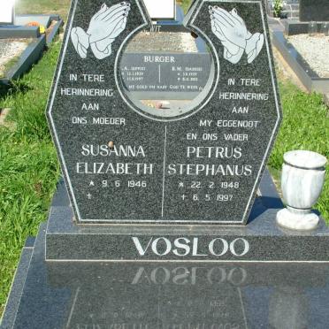 VOSLOO Petrus Stephanus 1948-1997 &amp; Susanna Elizabeth 1946-