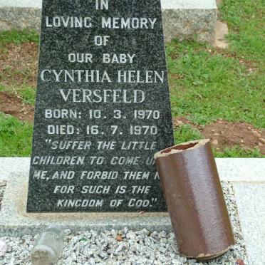 VERSFELD Cynthia Helen 1970-1970