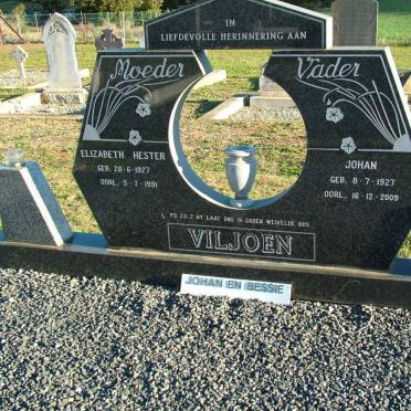 VILJOEN Johan 1927-2009 &amp; Elizabeth Hester 1927-1991