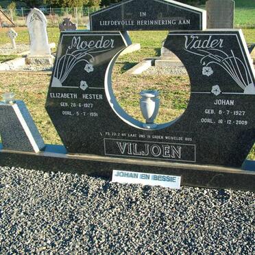 VILJOEN Johan 1927-2009 &amp; Elizabeth Hester 1927-1991