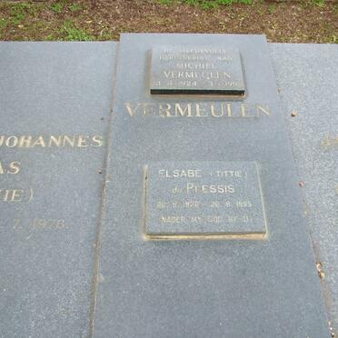 VERMEULEN Michiel 1924-1992 :: VERMEULEN Elsabe nee DU PLESSIS 1926-1995