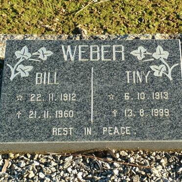 WEBER Bill 1912-1960 &amp; Tiny 1913-1999