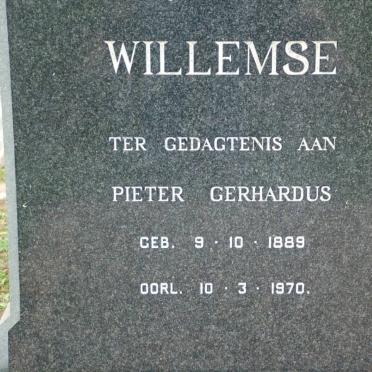 WILLEMSE Pieter Gerhardus 1889-1970